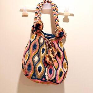 BNWOT HANDMADE CROCHET WAYUU MOCHILA BAG #1